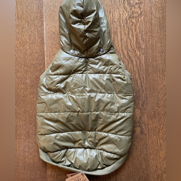 DOG olive puffer jacket with removable hood. XL NWT - Picture 6 of 7